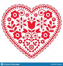 Folk Art Vector Heart Design with Flowers Perfect for Valentine`s Day Greeting Card or Wedding Invitation - Polish Pattern Stock Vector - Illustration of background, love: 206737466 Polish Folk Art Tattoo, Polish Pattern, Black Folk Art, Arrows Graphic, Arte Folk, Polish Folk Art, Folk Art Flowers, Heart Illustration, Valentine's Day Greeting Cards