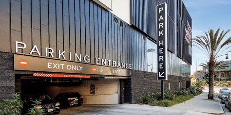 Parking Entrance Design, Underground Parking Entrance, Parking Garage Entrance, Underground Garage Entrance, Lexus 2023, Carpark Design, Basement Parking Design, Parking Entrance, Parking Signage