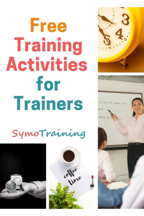 Free ideas for training activities for trainers to use for workshops and classes for corporate training courseware and training course materials. #courseware #timemanagement #coursematerials Job Development Activities, Corporate Workshop Ideas, Training Coordinator Tips, Teacher Training Activities, Corporate Training Ideas, Training Coordinator, Leadership Training Activities, Time Management Activities, Workplace Training