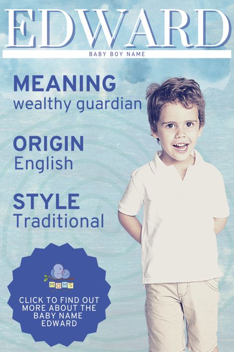Edward may feel like a high class and arrogant name, but it became popular due to a just and humble king. This name is known for its many nicknames like Ed and Eddie and for the presence it still has in royalty even today. Though originated centuries ago, Edward remains a top 200 name for boys. Edward Name, St Edward The Confessor, Name For Boys, Ed And Eddy, Boy Name Meanings, Baby Name Meaning, Royal Names, Baby Names And Meanings, Name Meaning