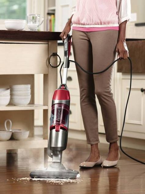 The BISSELL Symphony All-in-One Vacuum and Steam Mop - Not a One Trick Pony! | FIDO Friendly Bissell Steam Mop, Best Steam Cleaner, Clean Mama, Steam Mops, Upright Vacuum Cleaners, Steam Mop, Cleaning Gadgets, Best Vacuum, Mop Pads