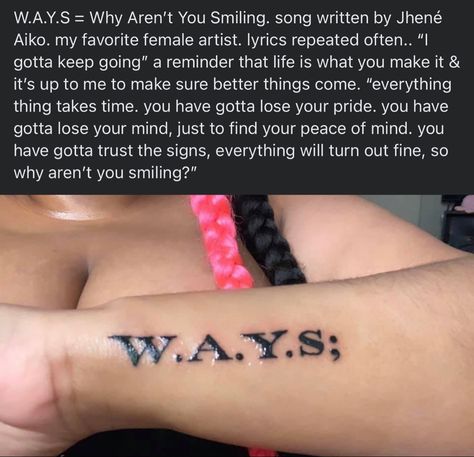 Ways Meaning Tattoo, Palm Size Tattoos Ideas For Black Women, Many Small Tattoos Arm, W.a.y.s Tattoo, Small Inner Arm Tattoos For Women, Tattoo Words Meaningful, Hand Tattoos Cute, Misunderstood Tattoo, Ways Tattoo