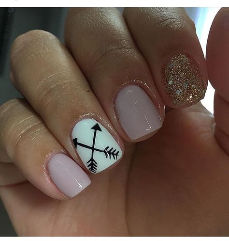 Bow And Arrow Nail Art, Nails With Arrow Design, Nail Arrow Design, Archery Nail Designs, Arrow Nails Design, Archery Nails, Arrow Nail Design, Hunting Nail Designs, Gel Nail Polish Ideas