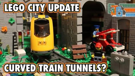 LEGO City Update: a curved Train Tunnel! - GJBricks LEGO Blog Lego Train Tunnel, Lego Track, Lego City Train, Train Tunnel, Lego Train, Lego Trains, Custom Lego, Cool Lego, Reading Time