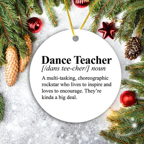 Dance Teacher Christmas Gifts, Candle Dance, Dance Ornaments, Teacher Definition, Ballerina Wall Art, Personalized Photo Ornaments, Simple Dance, Dance Teacher Gifts, Apothecary Candles