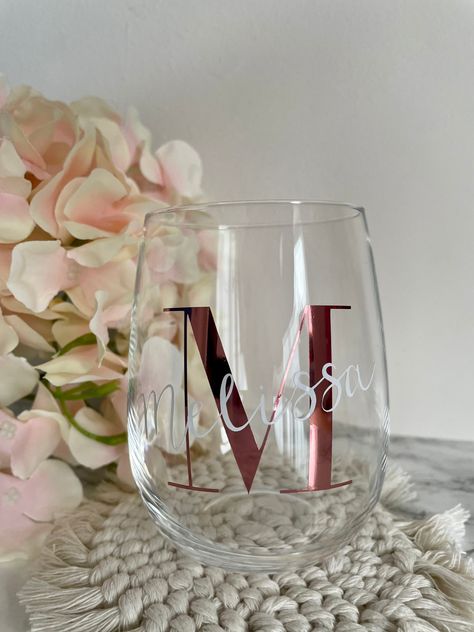 Excited to share this item from my #etsy shop: Personalised Stemless Wine Glass, Personalised Mothers Day Glass, Personalised Wine Tumblers, Birthday Gift for Her, New Mum Gift #babyshower #personalisedglass #stemlesswineglass #personalisedgift New Mum Gift, Personalized Wine Tumbler, Personalised Gifts Handmade, Wedding Giveaways, Stemless Wine Glasses, Personalized Glass, Personalized Candles, Personalized Gifts For Her, Personalized Wine