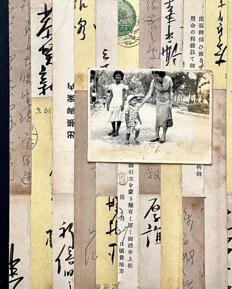 Japanese Collage, Japanese Journal, Japan Journal, Vintage Booth Display, Vintage Booth, Collage Landscape, Paper Collage Art, Collage Background, Booth Display