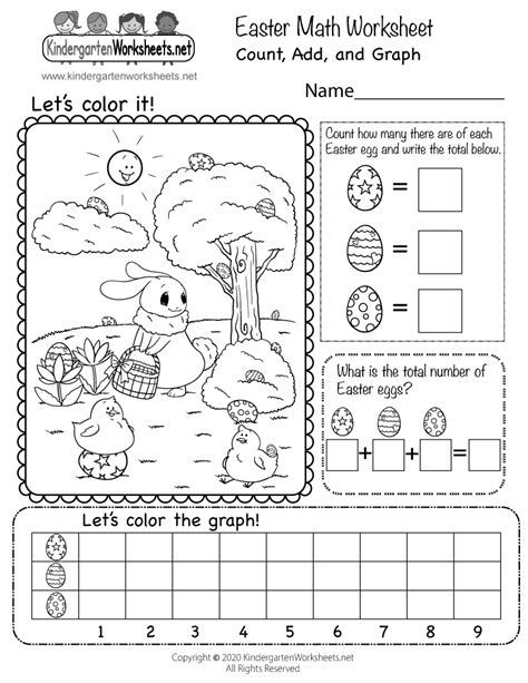 Activities For Kids. In 2020 | Preschool Math Worksheets Easter Worksheets Kindergarten Free, Kindergarten Easter Worksheets, Kindergarten Easter, Easter Math Worksheets, Easter Math Activities, Spring Math Worksheets, Easter Kindergarten, Kindergarten Math Worksheets Free, Easter Worksheets