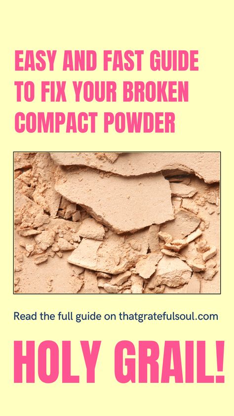 Learn how to fix a broken compact powder with this easy and fast guide. Salvage your makeup and avoid wasting product with these tips. #makeupfix #compactpowder #beautyhacks #savemakeup #fixitfast. How To Use Loose Powder Makeup, How To Fix Broken Makeup Powder, How To Fix Broken Makeup, Fixing Broken Makeup Powder, How To Fix A Broken Compact Powder, How To Make Eyeshadow, Compact Powder For Oily Skin, Fixing Powder, Fix Broken Makeup