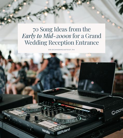 70 Song Ideas from the Early to Mid-2000s for a Grand Wedding Reception Entrance | https://brideandbreakfast.ph/2024/05/14/wedding-entrance-song-ideas/ Bridesmaid Entrance Songs, Grand Entrance Songs, Reception Entrance Songs, Grand Wedding Reception, Wedding Entrance Songs, Wedding Music Playlist, Wedding Reception Entrance, Entrance Songs, I Gotta Feeling