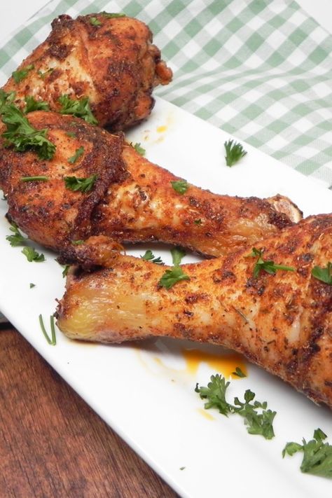 Baked Cajun Chicken Drumsticks | "Cajun spiced drumsticks that are crispy on the outside and juicy on the inside. This recipe is simple to prepare with minimal clean up." #dinnerideas #dinnerrecipes #dinnerdishes #familydinnerideas #chicken #chickenrecipes Cajun Chicken Drumsticks, Cajun Drumsticks, Easy Chicken Drumstick Recipes, Shabbat Dinner Recipes, Baked Cajun Chicken, Bbq Chicken Drumsticks, Chicken Drumsticks Recipe, Drumsticks Recipe, Chicken Breast Crockpot Recipes