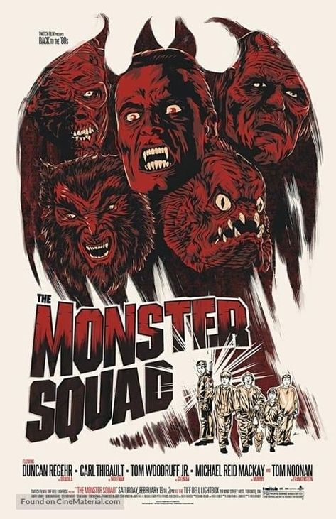 The Monster Squad, Monster Squad, Best Movie Posters, Horror Monsters, Horror Posters, Retro Horror, Horror Movie Art, Movie Posters Design, Classic Horror Movies