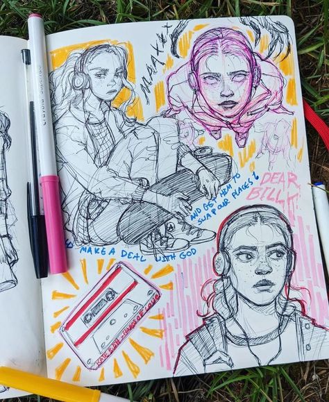 Art Du Croquis, Sketchbook Layout, Some Drawings, Výtvarné Reference, Sketchbook Art Journal, Easy Art, Art Diary, Sketchbook Pages, Arte Sketchbook