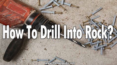 Drilling Holes In Rocks, How To Drill Holes In Rocks, Rock Projects, Diy Steps, Camp Ground, Limestone Rock, Wood Drill Bits, Rock Tumbler, Rocks And Fossils