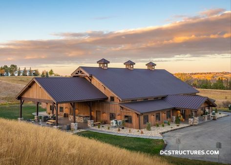 Swipe to see the floor plan of this 9,522 sq. ft. post and beam event venue in North Dakota. #rusticwedding #weddingbarn #eventvenue #barndesign Wedding Floor Plan, Dream Barn Stables, Event Venue Design, Airy Interior, Prefab Garages, Post And Beam Barn, Barn Plan, Build Inspiration, Barn Renovation