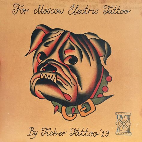 Traditional Dog Tattoo Flash, Bulldog Traditional Tattoo, Traditional Bulldog Tattoo, Lulu Tattoo, Traditional Dog Tattoo, Traditional Tattoo Drawings, Traditional Tattoo Flash Art, Vintage Tattoo Design, Bulldog Tattoo