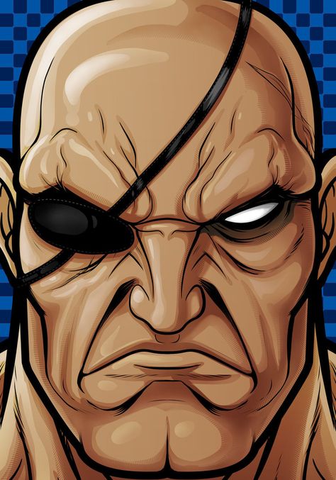 Sagat Street Fighter, Street Fighter Wallpaper, Marvel Puzzle Quest, Marvel Puzzle, Street Fighter Game, Comic Face, Skull Illustration, Drawing Tutorial Easy, Illustration Style