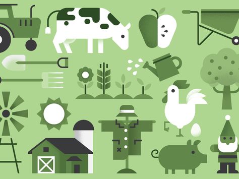 Farm Life Farm Illustration Design, Farm Graphic Design, Farm Vector Illustration, Farm Poster, Farm Pattern, Farm Illustration, Farm Vector, Agriculture Books, Smart Farm