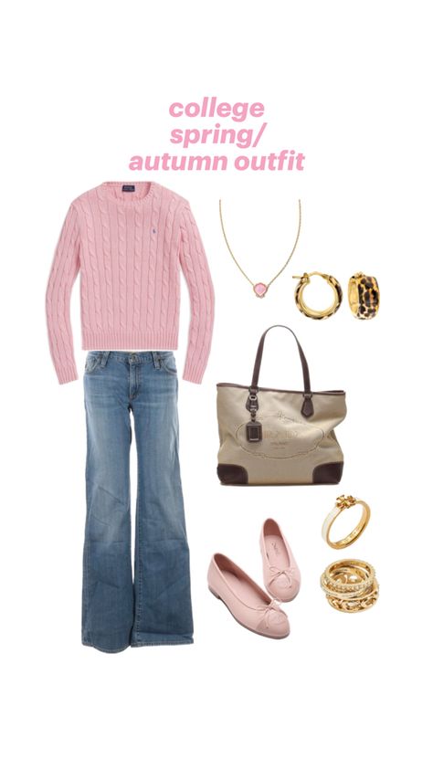 Fall spring college outfit inspo #polo #sweater #pink #uni Polo Sweater Outfit, Spring Outfits College, College Outfit, Polo Sweater, Outfit Inspo Fall, College Outfits, Sweater Outfits, Outfit Inspo, Pink