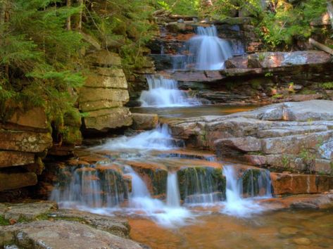 You Can See 8 Waterfalls In Just One Day Of Hiking In New Hampshire Canobie Lake Park, Flume Gorge, New England Summer, England Summer, Lake Winnipesaukee, Streams Of Water, Mt Washington, Beautiful Hikes, Waterfall Hikes