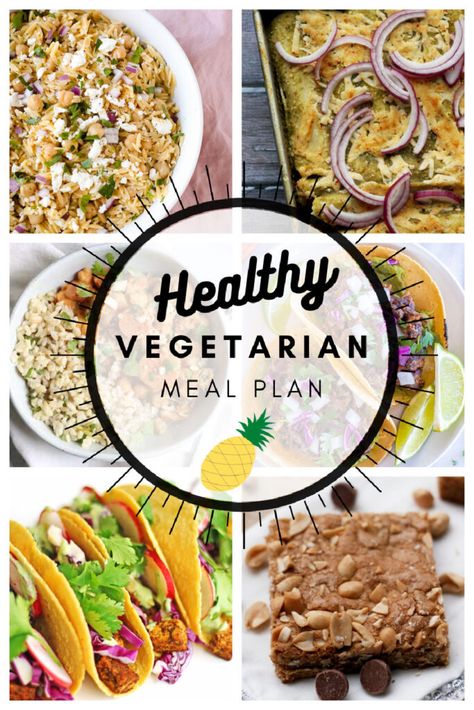 Easy and healthy vegetarian meal plan plus shopping list and recipes! A late April meal plan part of our weekly series. // Rhubarbarians // Healthy Vegetarian Meal Prep, Vegetarian Meal Plans, Veggie Meal Plan, Gluten Free Couscous, Healthy Vegetarian Meal Plan, Meal Prep Plan, Meal Plan Week, Vegetarian Meal Plan, Vegetarian Meal Prep