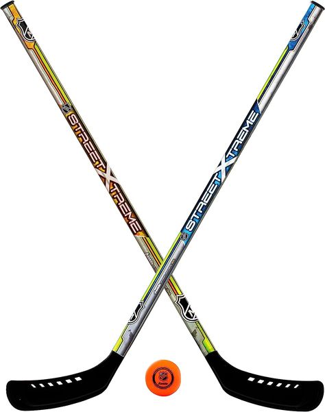 Franklin Sports NHL Kids Street Hockey Stick Set - Includes (2) Youth Street Hockey Sticks + (1) Outdoor Roller Hockey Ball - Perfect Hockey Starter Set for Kids, Back to School Hockey Ball, Hockey Kids, Street Hockey, Roller Hockey, Hockey Sticks, Hockey Equipment, Hockey Stick, Sports Cycle, Shop Fans