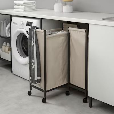 Laundry baskets - IKEA Ikea Laundry, Laundry Sorting, Wicker Hamper, Laundry Bin, Ikea Website, Organization Furniture, Ikea Family, Laundry Storage, Dirty Laundry