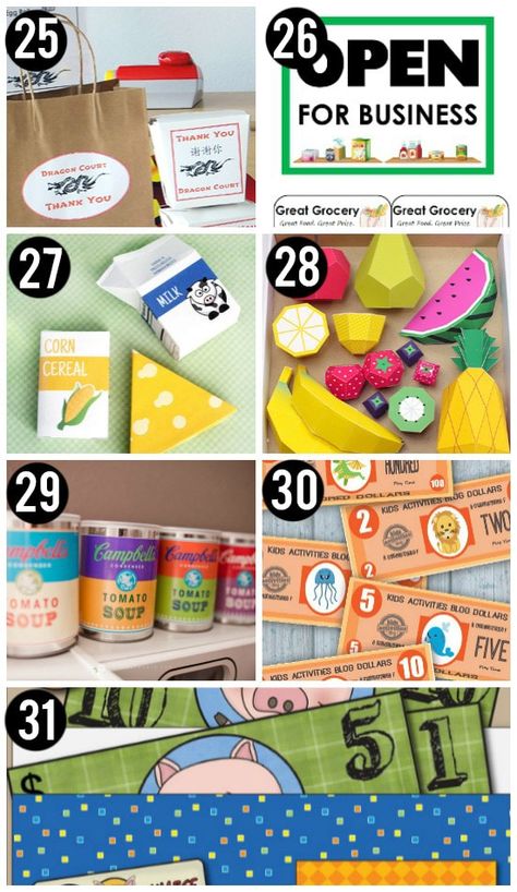 Kids Games: 101 Free Printables for Kids - From The Dating Divas. #kids #games #kidgames #fun #fungames #amazinggames #forkids #kidfun Play Kitchen Printables Free, Play Food Diy, Pretend Play Printables, Free Printables For Kids, Food Paper, Printable Games For Kids, Printable Food, Dramatic Play Preschool, Pretend Play Food