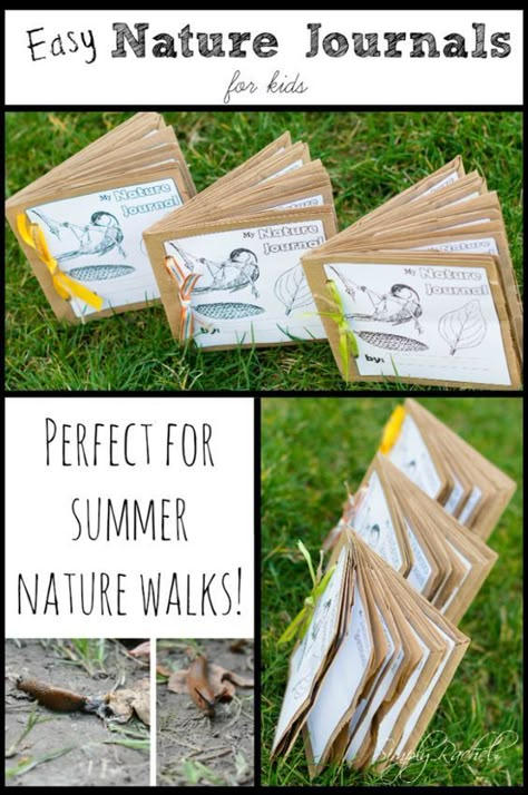 Easy Nature Journals for Perfect for Summer Nature Walks Paper Bag Nature Journal, Nature Puppets, Midsummer Activities, Nature Journal Kids, Nature Journal Ideas, Forest School Ideas, Nature Play Ideas, Nature Activities For Kids, Outdoor Nature Activities