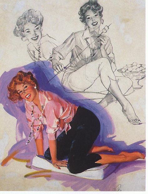 Would love this on my wall. Al Buell, Vargas Girls, Pin Up Illustration, Pin Up Vintage, Gil Elvgren, Pin Up Girl Vintage, Creation Photo, Pinup Art, Pulp Art