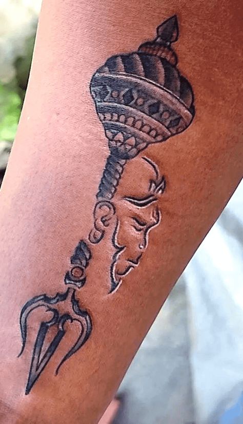 Bajrang Bali Tattoo In Hand, Bajrang Bali Tattoo Design, Bajrang Bali Tattoo, Hanuman Tattoo Design, Tattoo In Hand, Inside Of Arm Tattoo, Hanuman Tattoo, Bali Tattoo, Deer Coloring Pages