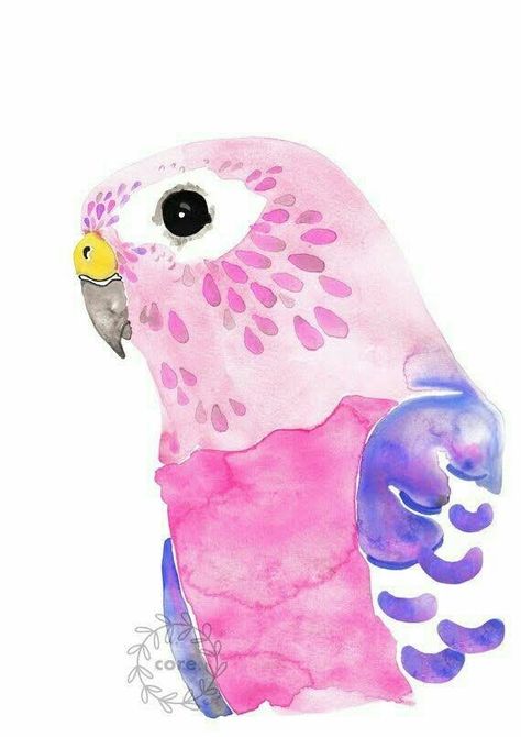 Art Painting Watercolor, Watercolor Bird, Painting Watercolor, Super Sweet, Digital Artwork, Art Paper, K Pop, Watercolor Painting, Parrot