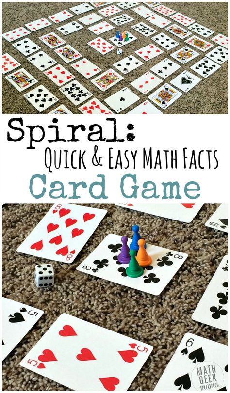 Spiral: Easy Way to Practice Multiplication for Kids Learning Multiplication Facts, Multiplication Fact Fluency, Math Card Games, Easy Math, Learning Multiplication, Math Geek, Cards Game, Fact Fluency, Multiplication For Kids