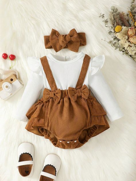 Multicolor  Collar Long Sleeve Fabric Colorblock Tee Embellished Slight Stretch  Baby Girls Clothing Rompers For Baby Girl, Infant Girl Outfits, Newborn Outfits Girl, Baby Clothes Aesthetic Girl, Baby Outfits Girl, Cute Baby Clothes Newborn, Cute Newborn Outfits, Cute Baby Outfits, Newborn Baby Girl Outfits