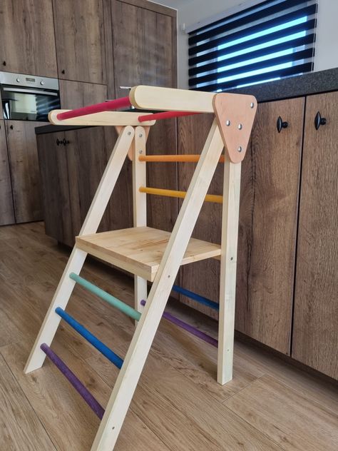 Toddler Tower Diy Plans, Horse Muscles, Foldable Learning Tower, Learning Tower Diy, Rocking Bed, Montessori Tower, Kitchen Helper Tower, Toddler Tower, Helper Tower