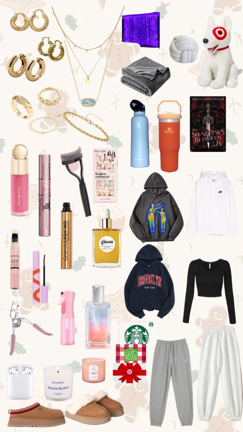 my Christmas list <3 #christmas #christmaslist #wishlist Christmas Wishlist Collage, What To Get Your Friends For Christmas, Christmas List Items, My Christmas List, Gift Inspo, Xmas Ideas, Christmas Wishlist, Christmas List, Christmas