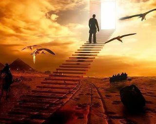 walking the stairway to Heaven! Carlos Castaneda, Past Life Regression, Way To Heaven, Prophetic Art, Open Door, Stairway To Heaven, Arte Fantasy, Knowing God, Spiritual Art