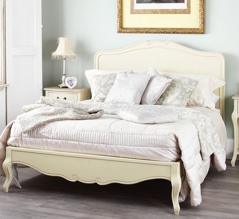 Shabby Chic Champagne 5ft King Bed with wooden headboard: Amazon.co.uk: Kitchen & Home Shabby Chic Bed Frame, French Style Bedroom Furniture, Bedroom Furniture Uk, French Style Bed, French Style Bedroom, Shabby Chic Bedroom Furniture, Shabby Furniture, Single Bed Frame, Shabby Chic Dresser