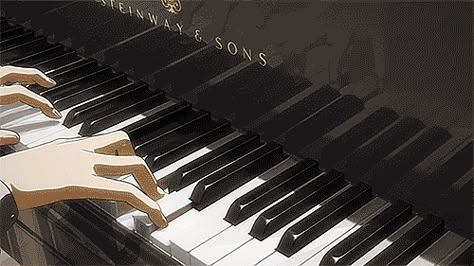 Piano Banner Discord, Kousei Arima, Yuri Briar, Tumblr Banner, Anime Gifs, Banner Gif, Face Sketch, Book Icons, Playing Piano