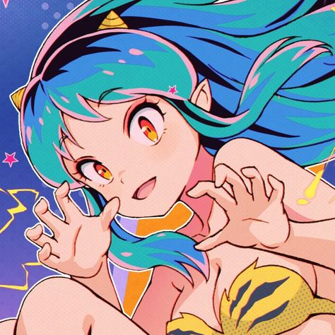 Vietnam Art Design, Lum Invader, 90 Anime, Urusei Yatsura, Cute Fantasy Creatures, Love Illustration, 90s Anime, Awesome Anime, Cute Icons