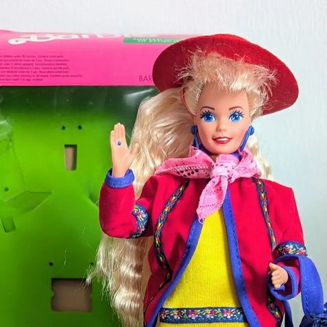 Nina's cute world on Instagram: "United colors of Benetton Barbie, 1990 💚💛❤️💙

#vintagebarbie #dollstagram #vintagetoys" Barbie 1990, United Colors Of Benetton, Vintage Barbie, Vintage Toys, Barbie Dolls, The Unit, Dolls, Tags, On Instagram