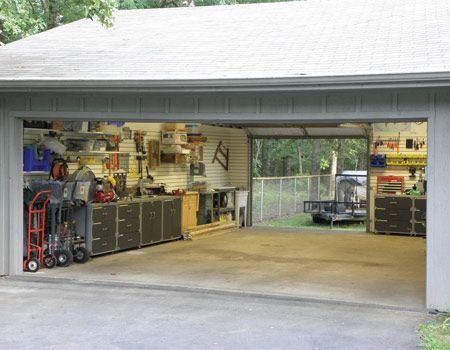 Drive Through  { this is what my father built in his home in the 60's gives access to the back yard great usage } Garage Building Plans, Plan Garage, Garage Workshop Organization, Garage Addition, Cool Garages, Ultimate Garage, Diy Garage Storage, Garage Plans, Man Cave Garage