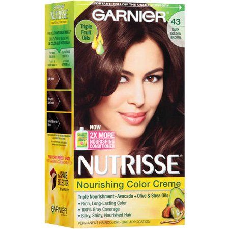 Garnier Brown Hair Color, Chocolate Brown Hair Box Dye, Garnier Golden Brown, Garnier Oat Delicacy, Garnier Color Sensation, Gray Coverage, Creme Color, Hair Color For Women, Nourishing Hair