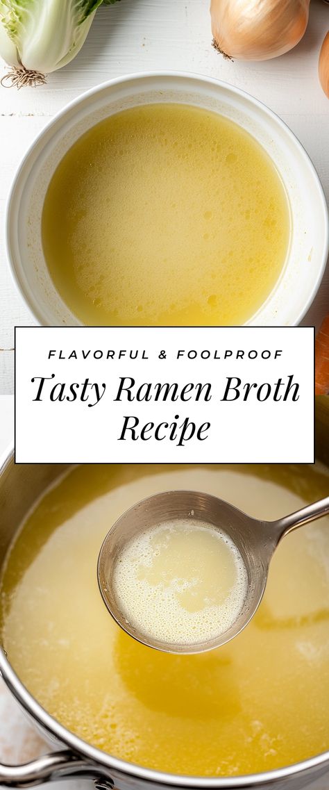 Image for Tasty Ramen Broth Recipe Ramen Recipes Broth, Make Your Own Ramen Noodles, Pho Ramen Noodle Recipes, Easy Ramen Broth Recipes, Hot Pot Broth Recipe Easy, How To Make Ramen Better, Wonton Ramen Soup, Ramen Noodle Bar Party, Ramen Soup Recipes Easy