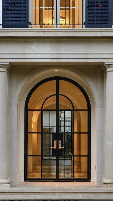 Arched French Doors, French Doors Exterior, Hotel Entrance, Front Entrance, Barbie Dream House, Design Your Dream House, Dream House Exterior, Window Design, House Designs Exterior