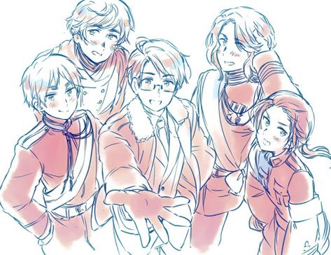 Hetalia World Stars. Allied Forces. England, Russia, America, France and China America Hetalia Official Art, China Hetalia, Hetalia Manga, Hetalia England, Disney Princess Cartoons, Hetalia America, Hetalia Funny, Hetalia Anime, Hetalia Fanart