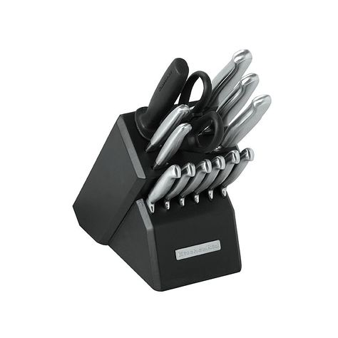 KitchenAid 14Pc Stainless Steel Block Set Kitchenaid : Sears Outlet Stainless Steel Knife Set, Desain Pantry, Kitchen Shears, Kitchen Cutlery, Knife Block Set, Stainless Steel Cutlery, Cutlery Sets, Knife Set Kitchen, Steak Knives