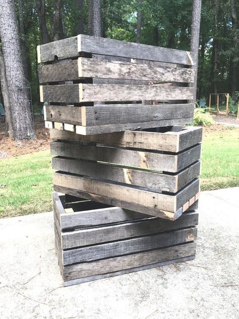 How to Make Crates out of Wood Pallets - Building Our Rez How To Make A Crate Out Of Pallet Wood, Diy Pallet Crate, How To Make Crates Out Of Pallets, How To Make Wooden Crates, Diy Wooden Crate How To Build, Pallet Crates Diy, Diy Wood Crates How To Make, Wood Crates Diy, Ffa Crafts