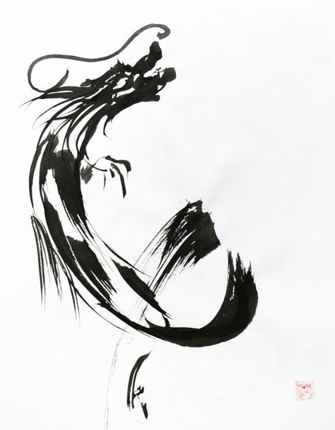 Twisted dragon - manuelunsui Abstract Dragon Tattoo, Dragon Designs, E Flowers, Art Walls, Nature Sketch, Dark Ink, Study Architecture, Figure Sketching, Dragon Design