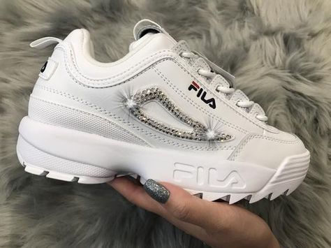 Leopard Adidas, Bling Nike Shoes, Swarovski Nike, Fila Disruptor, Air Max 90 Premium, Sneaker Outfits, Fila Shoes, Bling Shoes, Hype Shoes